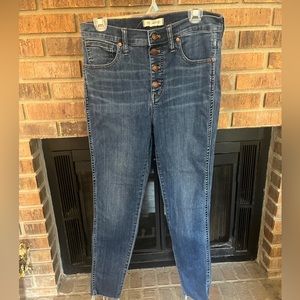 Madewell high rise button fly skinny jeans